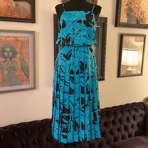 Vintage Jonathan Martin midi pleated dress.